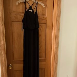 ankle length lack maternity dress